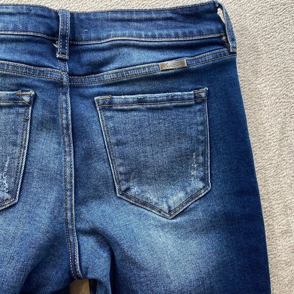 KanCan Womens Jeans Size 9/28 Skinny Frayed Hem Blue Denim Medium Wash Casual - Picture 11 of 16